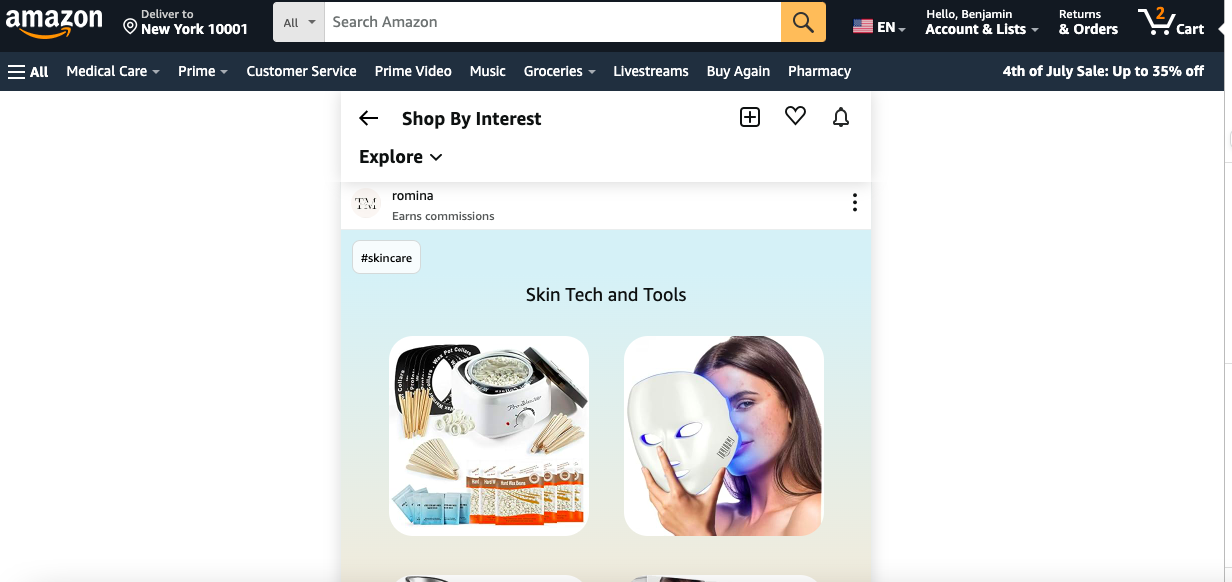 10 Amazon Wish List Search Tips 6 Amazon influencer program page explaining how creators can earn commissions with shoppable content