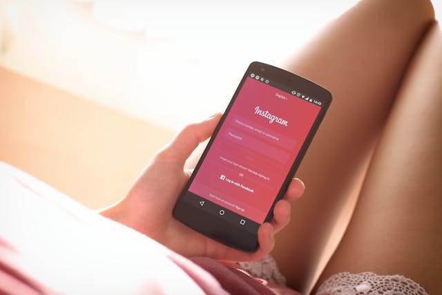 Can You See Instagram Bio If Blocked? 2 Instagram login screen on smartphone