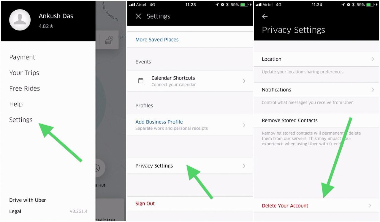how to delete uber account how to delete uber account