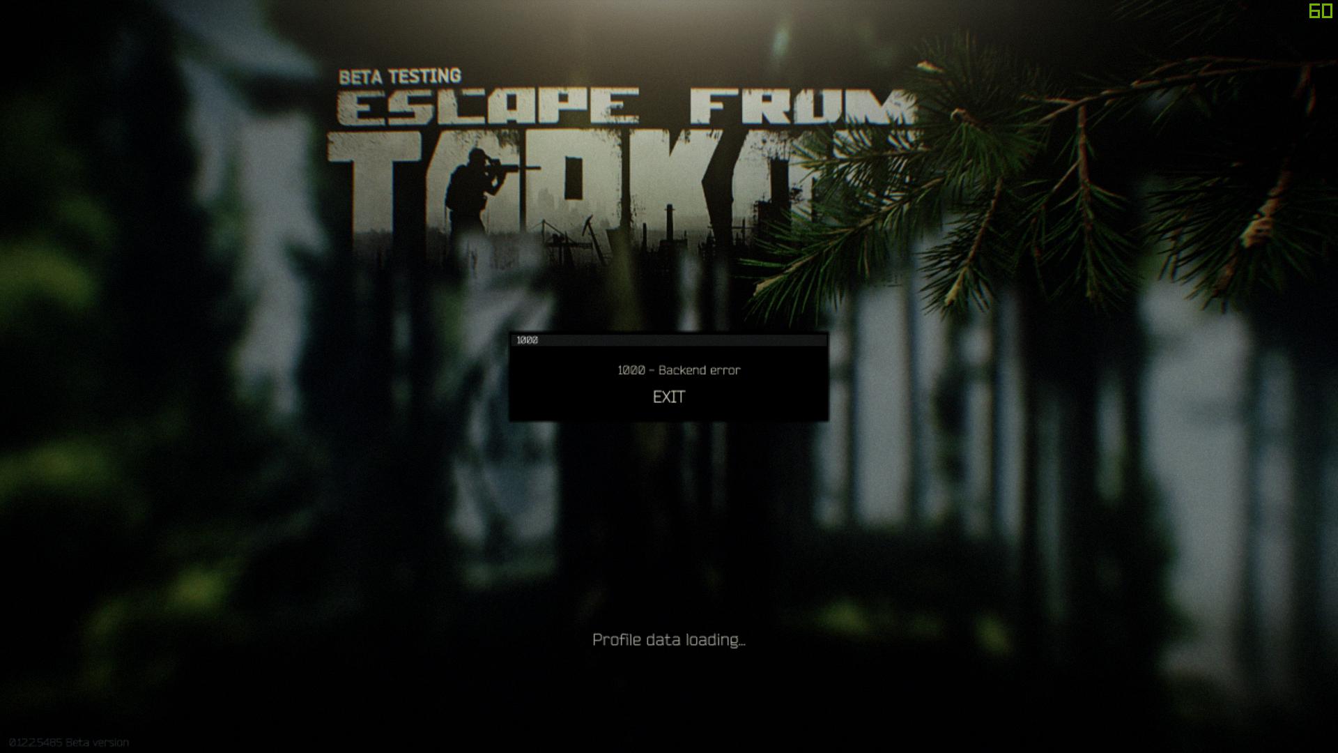 backend error tarkov backend error tarkov