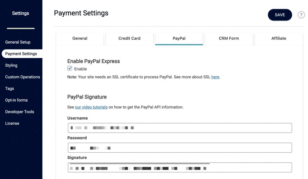 paypal key setup paypal key setup