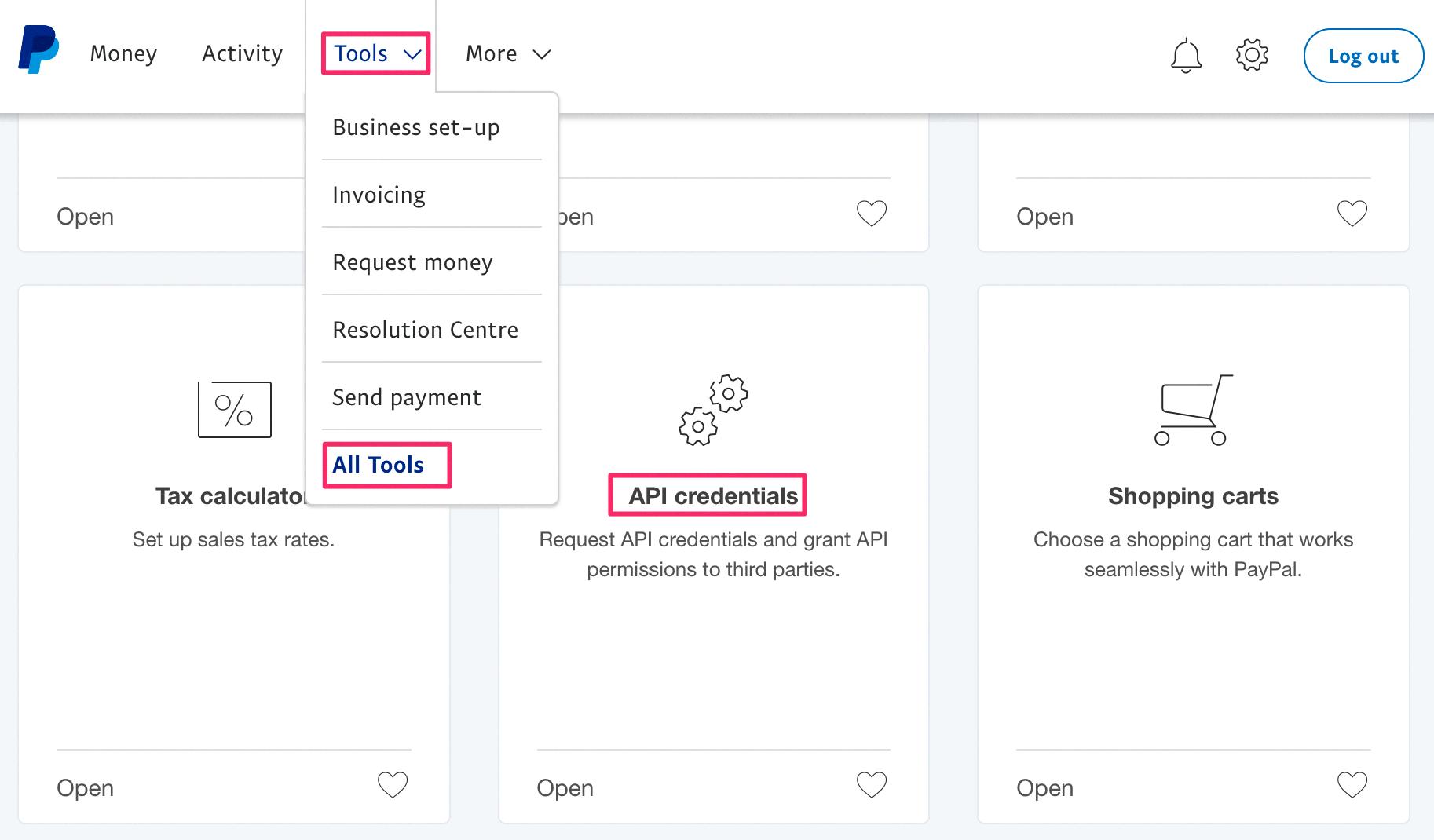 paypal key setup paypal key setup