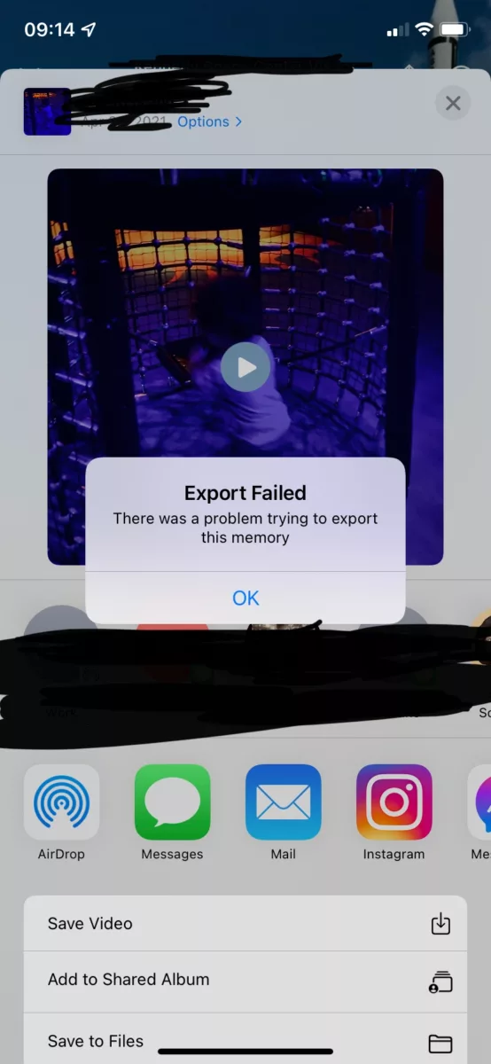 Troubleshooting Failed iPhone Memory Exports 2 Troubleshooting Failed iPhone Memory Exports 1
