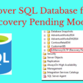 How to Fix SQL Server Database in Recovery Pending Mode 6 How to Fix SQL Server Database in Recovery Pending Mode 5
