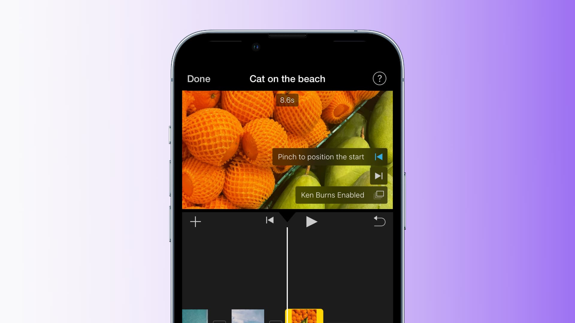 How to Apply Ken Burns Effect on Your iPhone's Videos 2 How to Apply Ken Burns Effect on Your iPhone's Videos 1