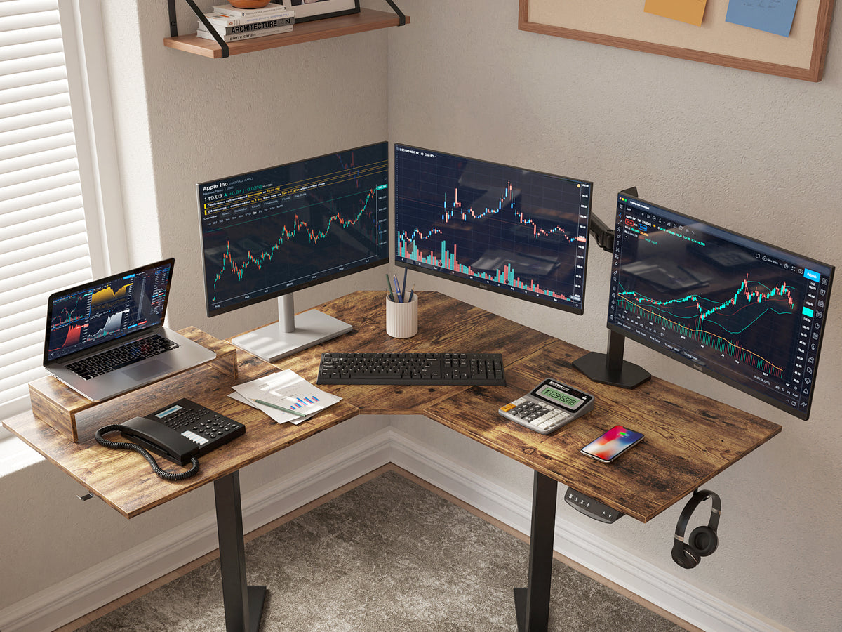 How to Maximize Your Workspace With an L-Shaped Desk for Multiple Monitors? 2 How to Maximize Your Workspace With an L-Shaped Desk for Multiple Monitors? 1