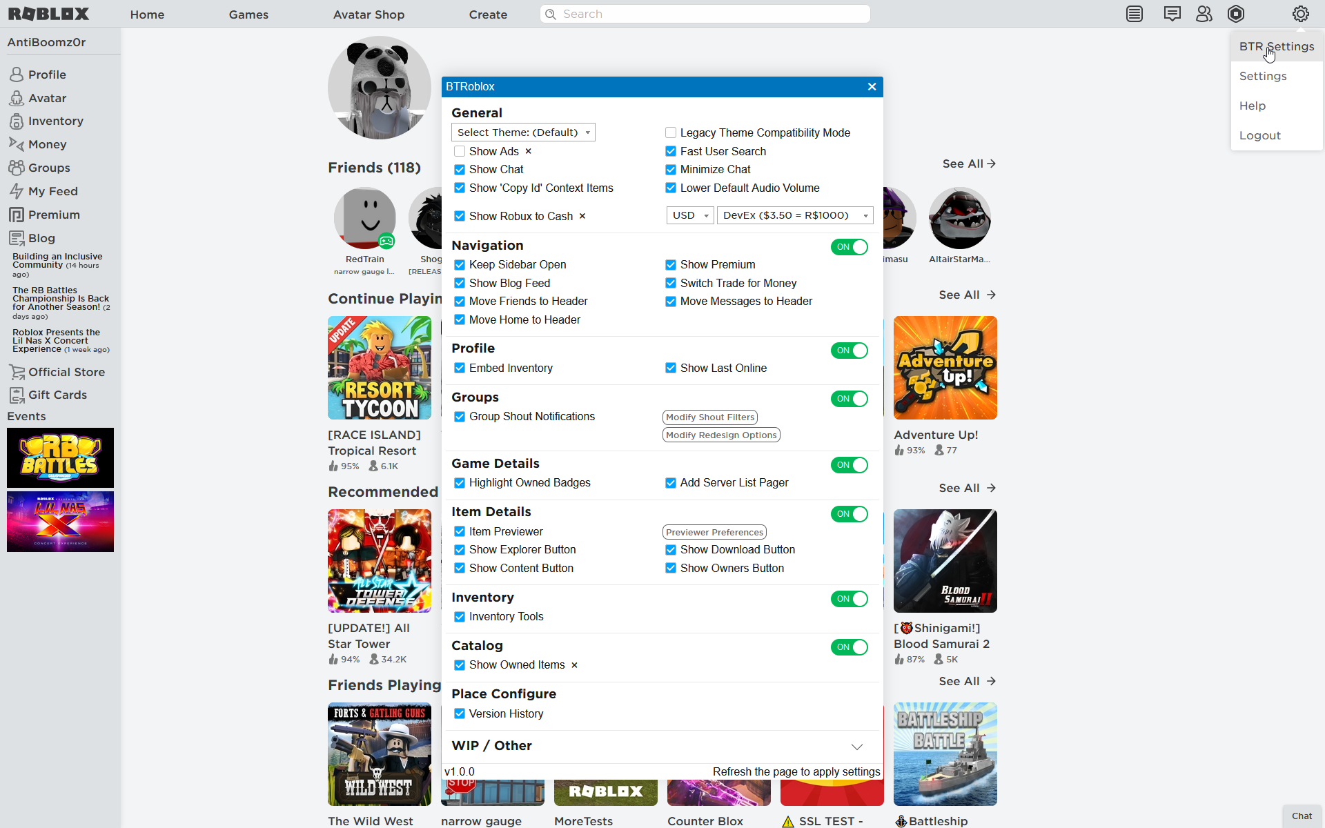 Enhancing the Roblox Experience with BTRoblox 2 Enhancing the Roblox Experience with BTRoblox 1