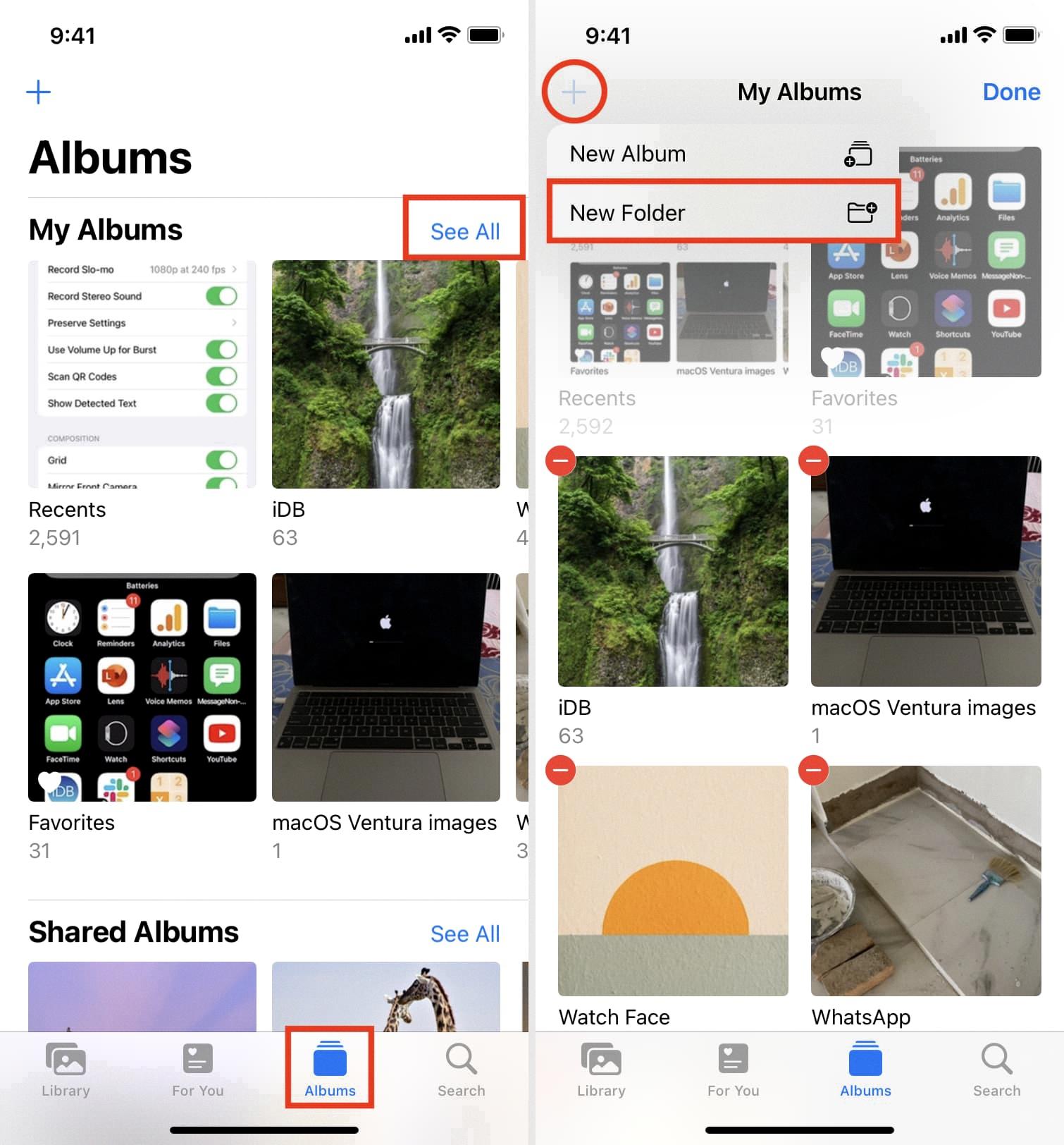 how to add an albulm to a folder ios photos how to add an albulm to a folder ios photos