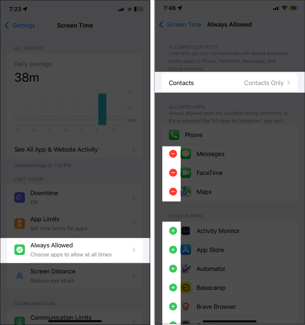 Screen Time Always Allowed: How to Whitelist Apps And Websites 2 How to Whitelist Apps Using Screen Time