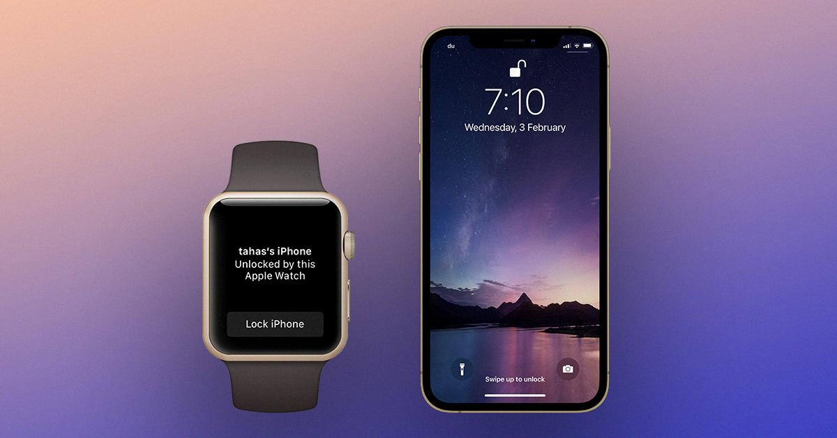 how to unlock iphone with apple watch