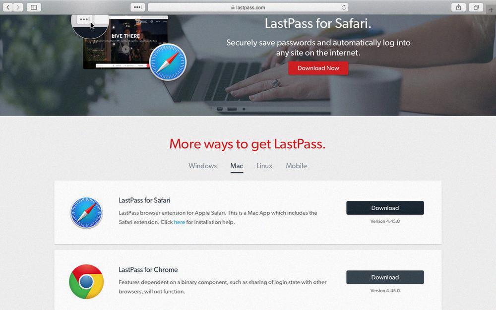 lastpass extension in safari