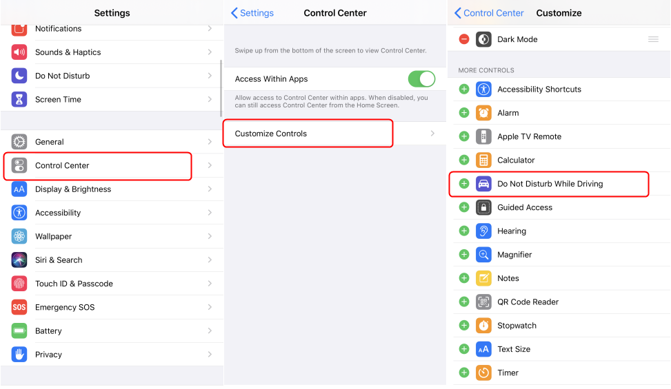 how to turn off driving mode on iphone xr