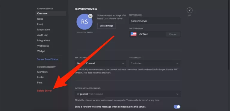 How To Delete Discord Server 3