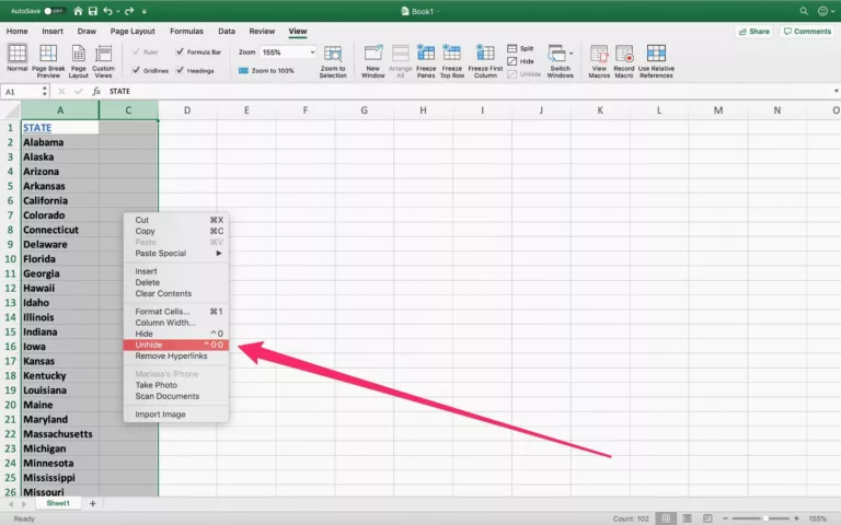 How To Unhide Columns In Excel ? 8