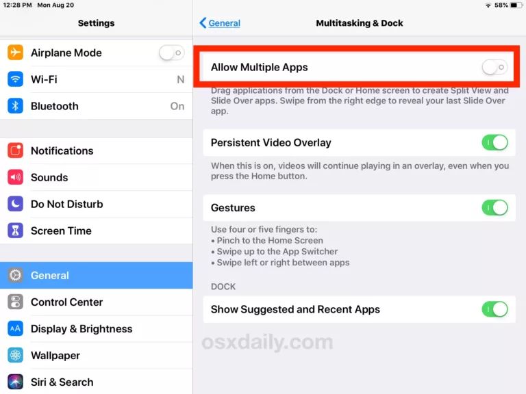 How To Close Split Screen On Ipad 15