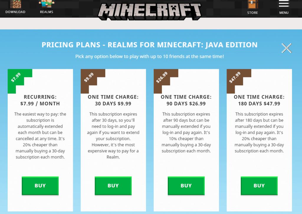 minecraft realms price ps4 minecraft realms price ps4