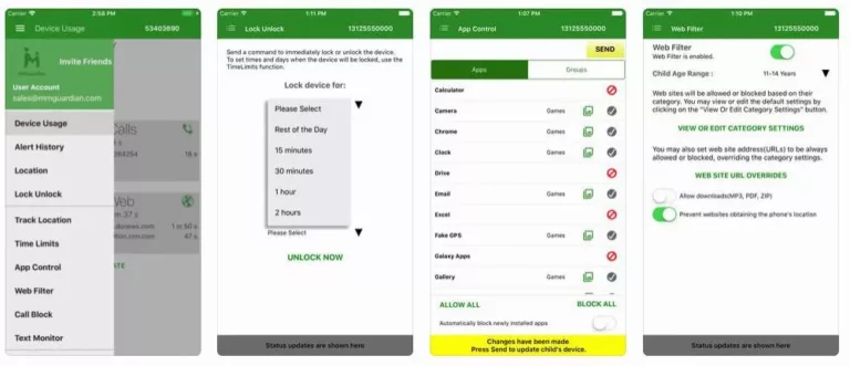 MMguardian: A Tool to Help Keep Your Kids Safe Online 13