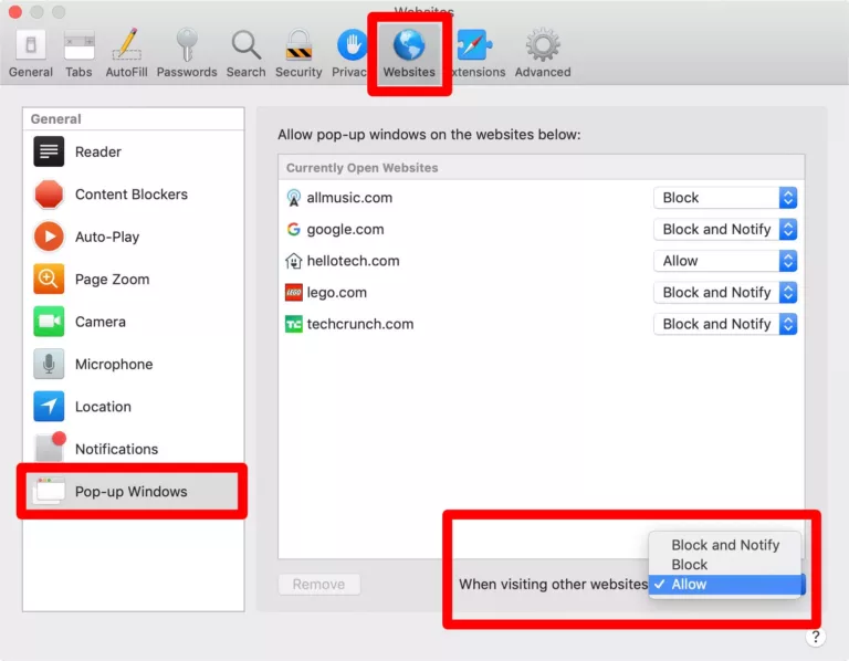 How to Unblock Pop-Ups on Safari 9
