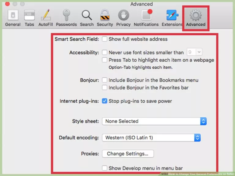 Where is Preferences in Safari Browser 3