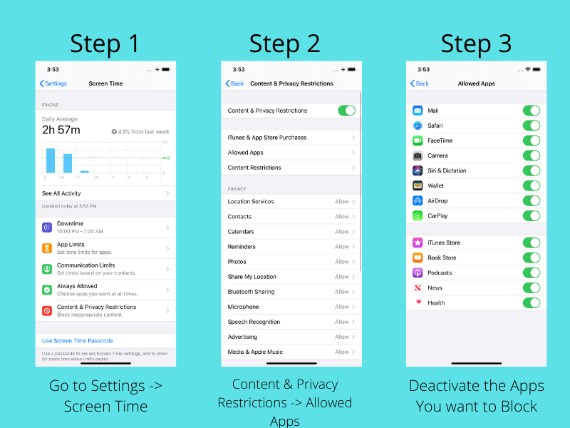How to Block an App on iPhone 2 How to Block an App on iPhone 1