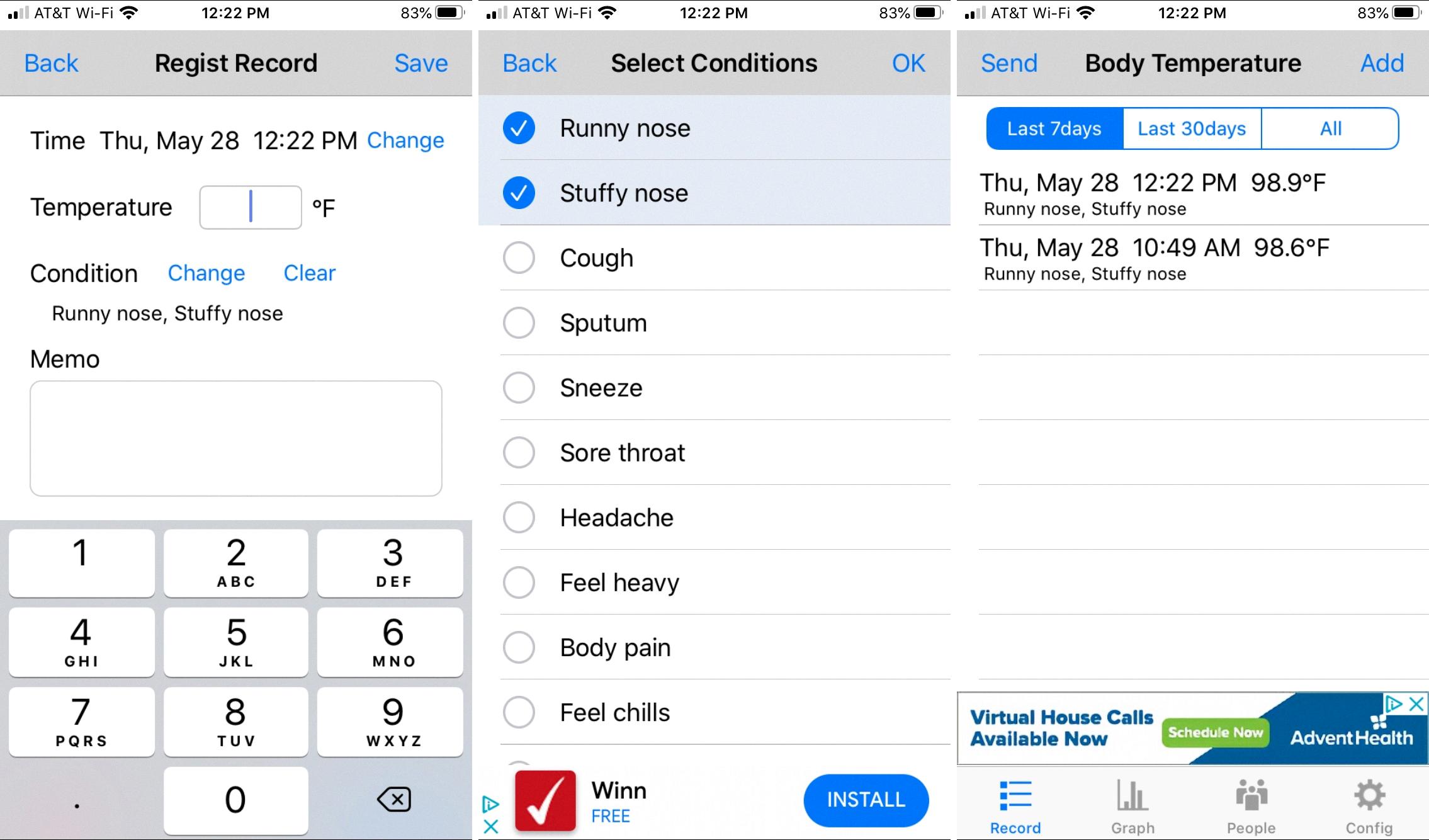 body temperature app