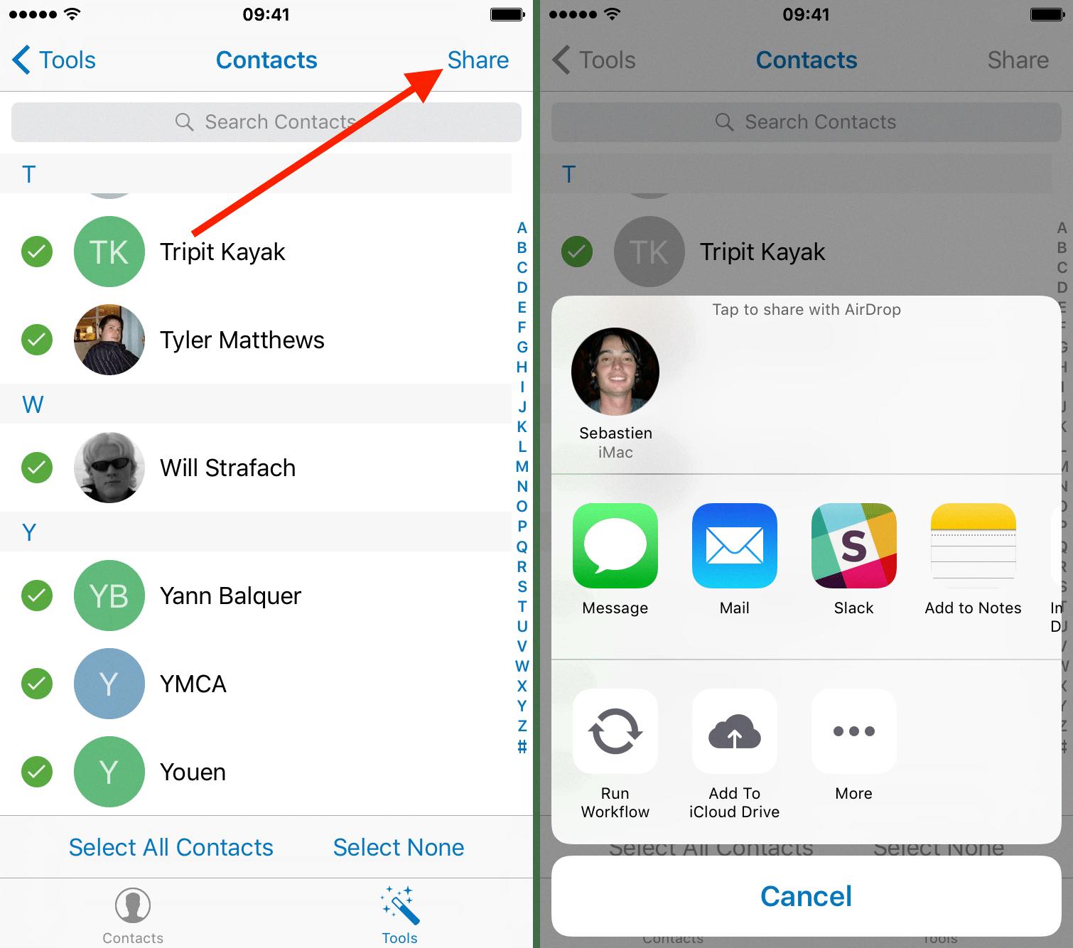 how to not share my contact info on iphone
