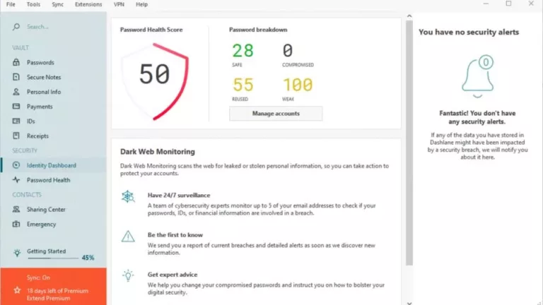 How Dashlane Extension Manage Passwords 5