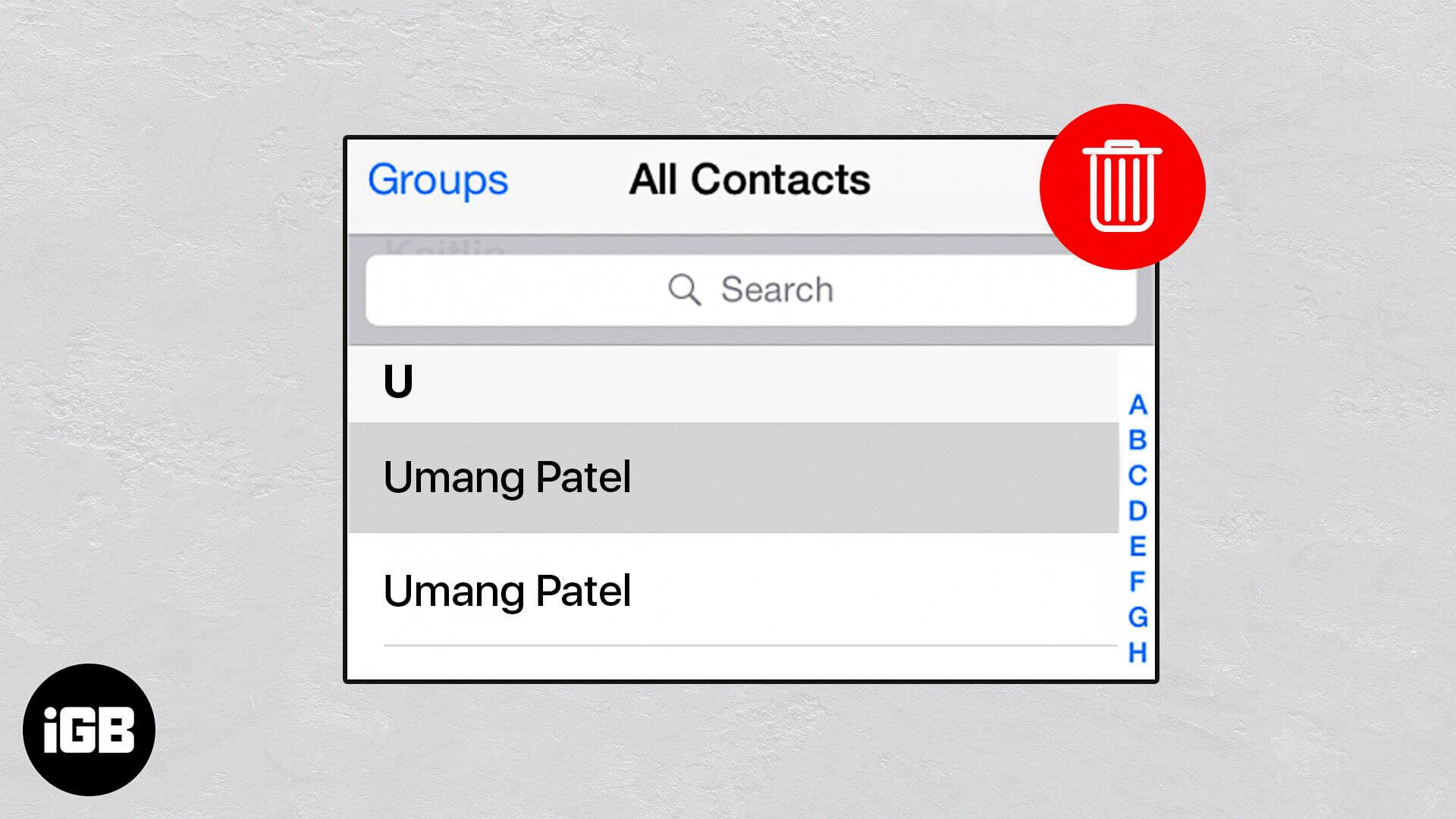 delete duplicate contacts iphone
