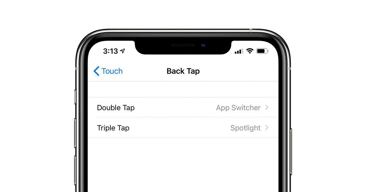 double tap screenshot