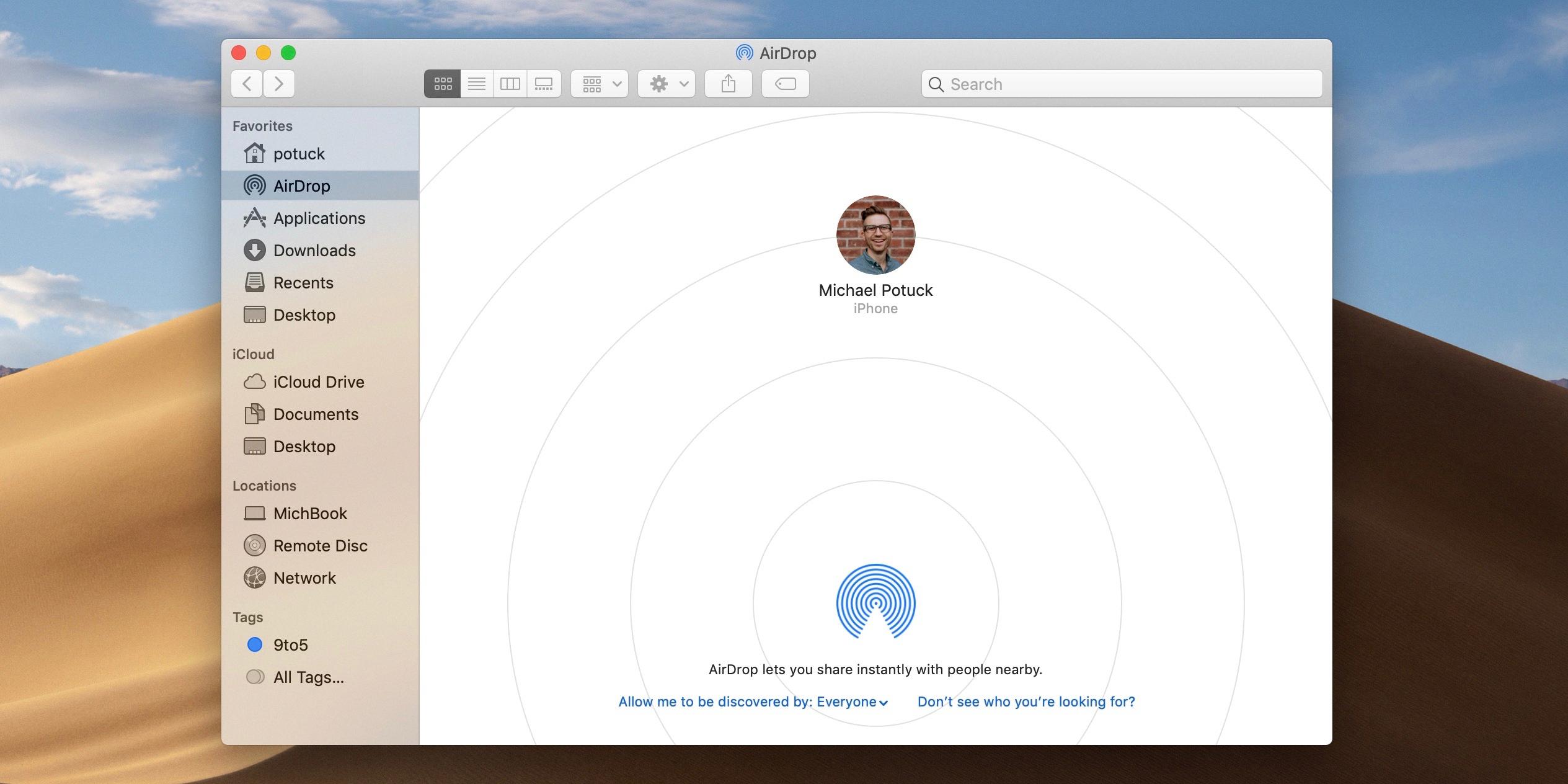 enabling airdrop on mac