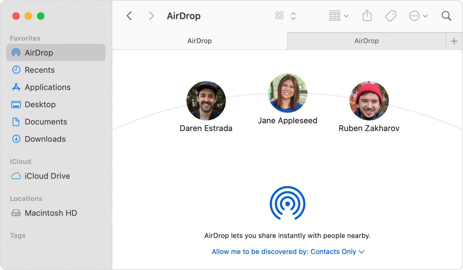 enabling airdrop on mac
