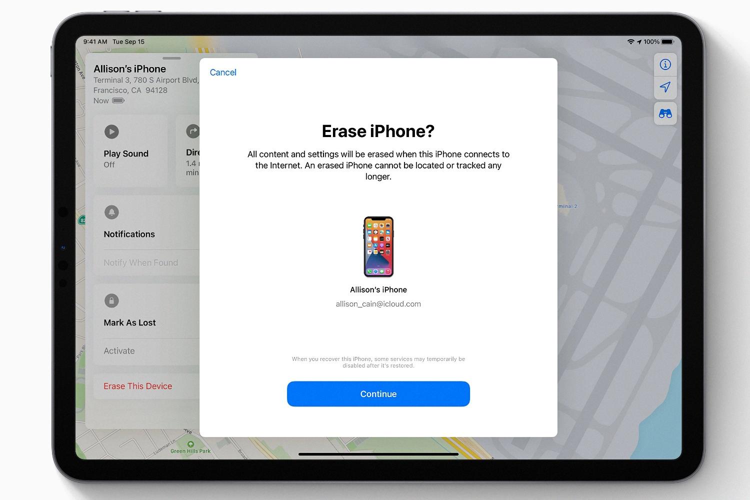 erase an iphone