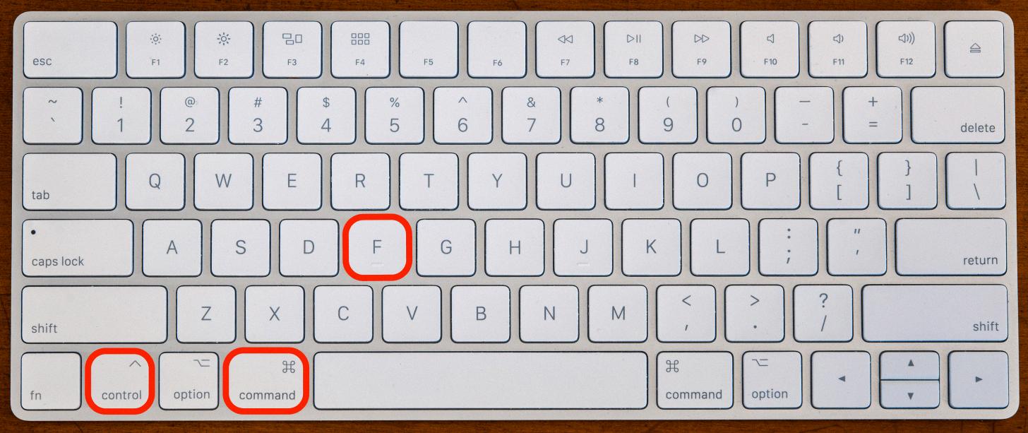 exiting full screen mac