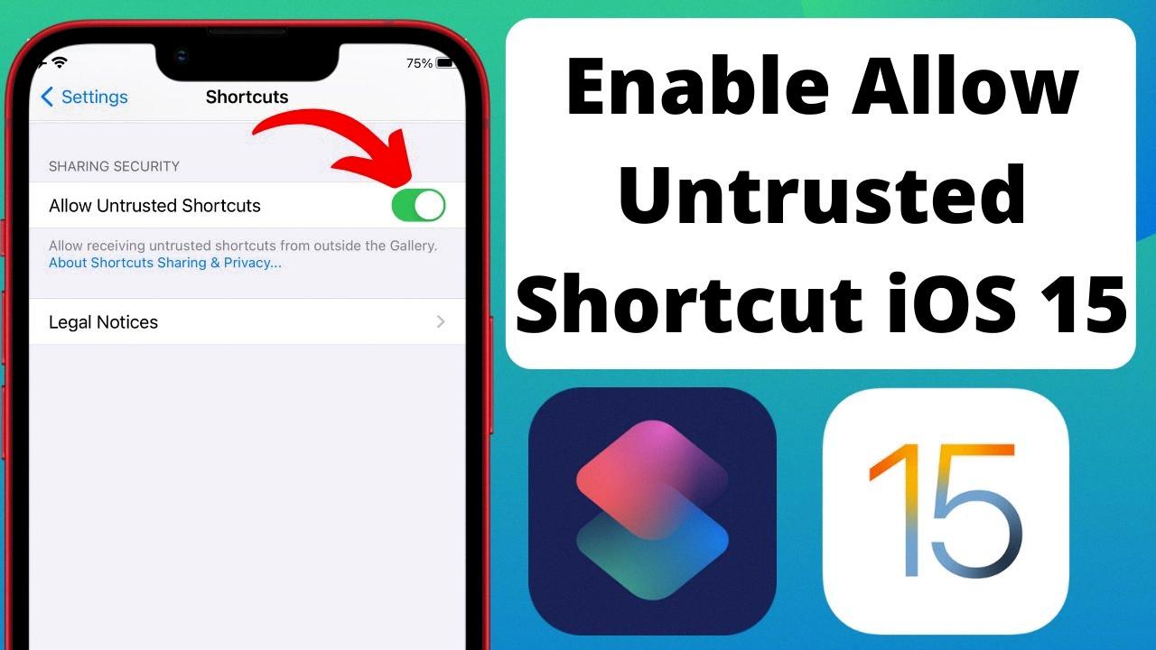 how to allow untrusted shortcuts