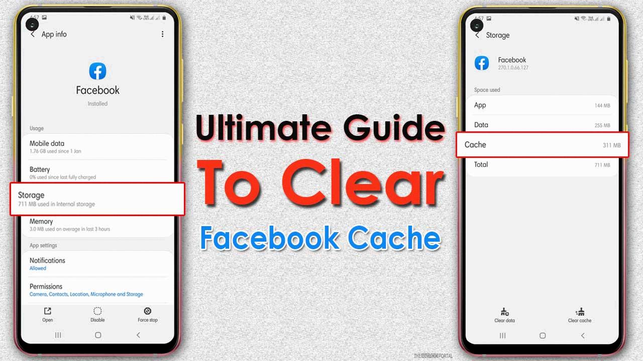 how to clear facebook cache