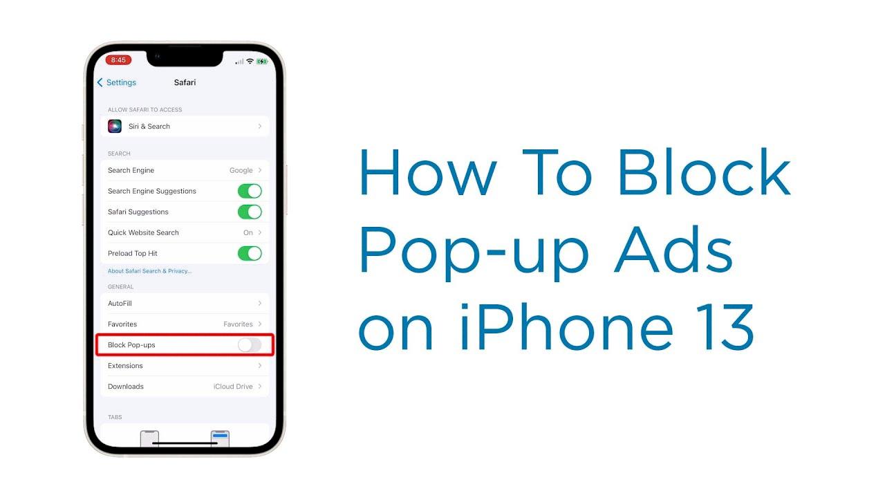 how to disable pop up blocker on iphone
