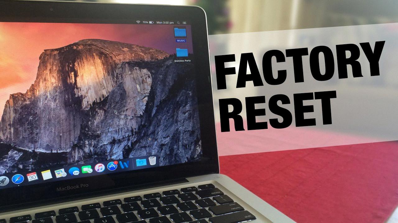 how to factory reset macbook pro 2020