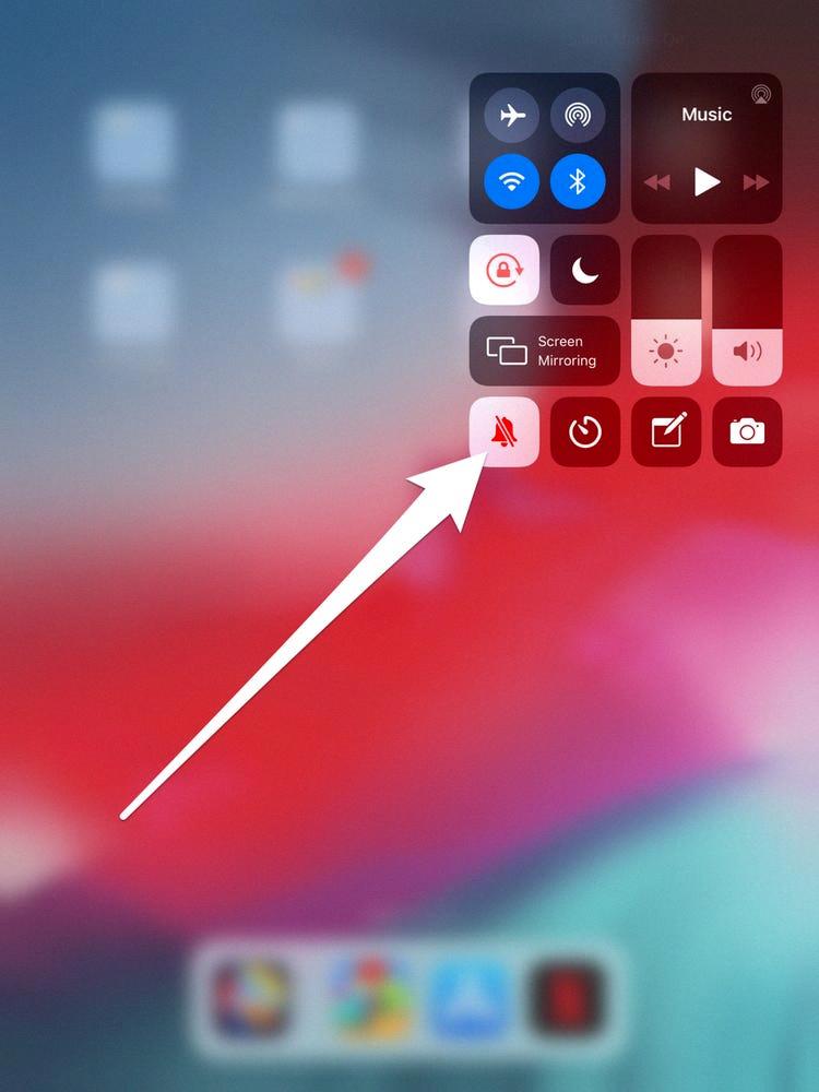how to mute ipad