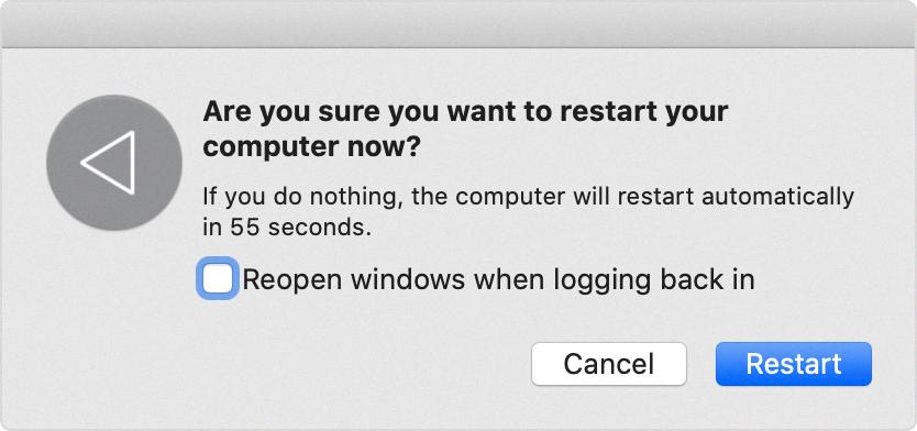how to reboot mac