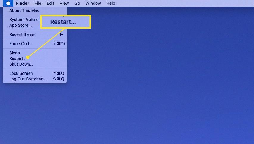 how to reboot mac