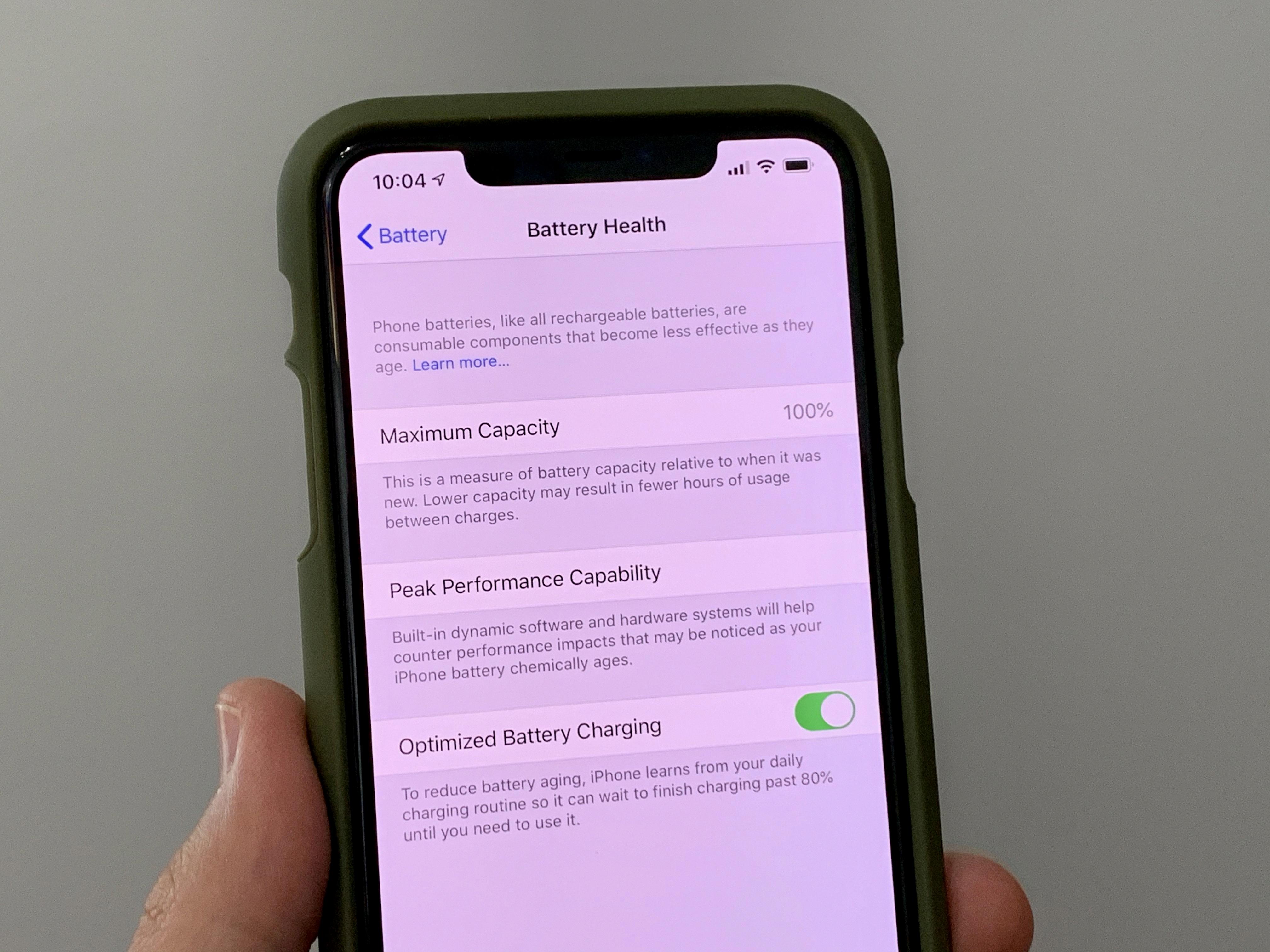 how to show battery percentage on iphone 11