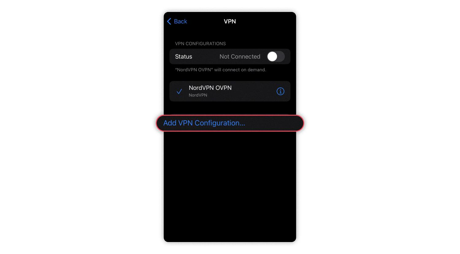 how to turn off vpn on iphone