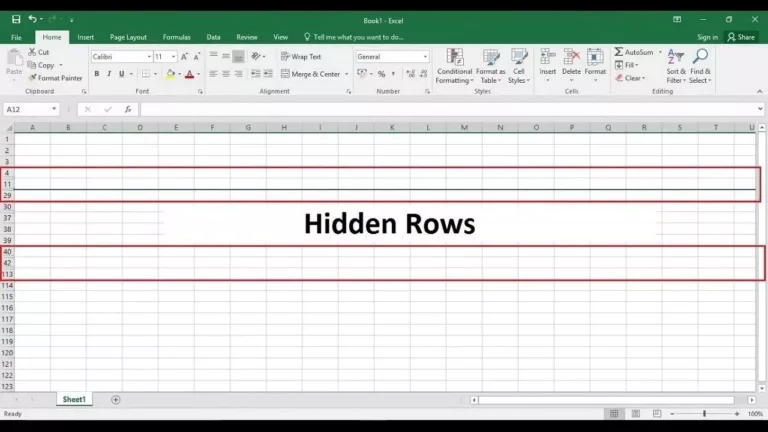 How to Easily Unhide Multiple Rows in Excel 7