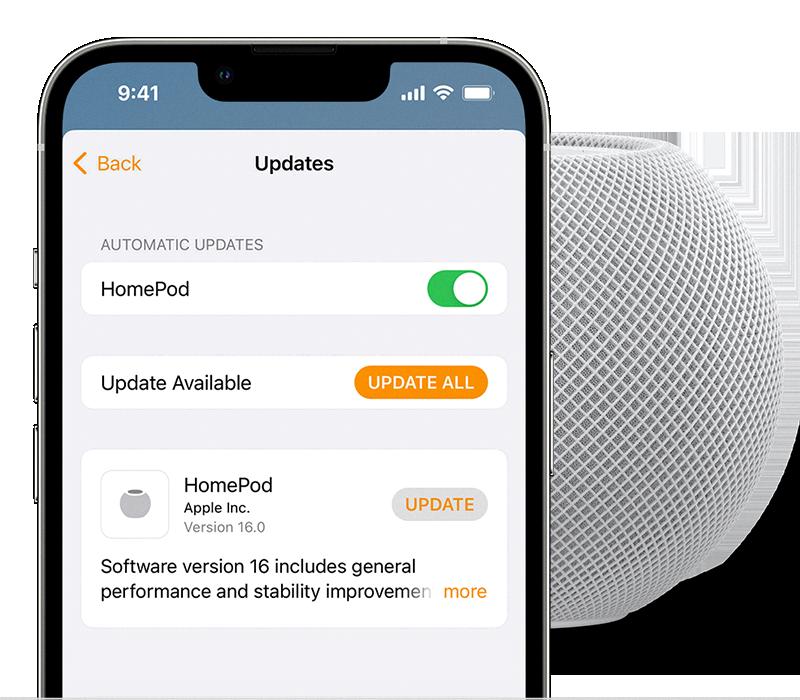 how to update homepod