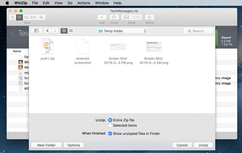 how to zip a folder on mac