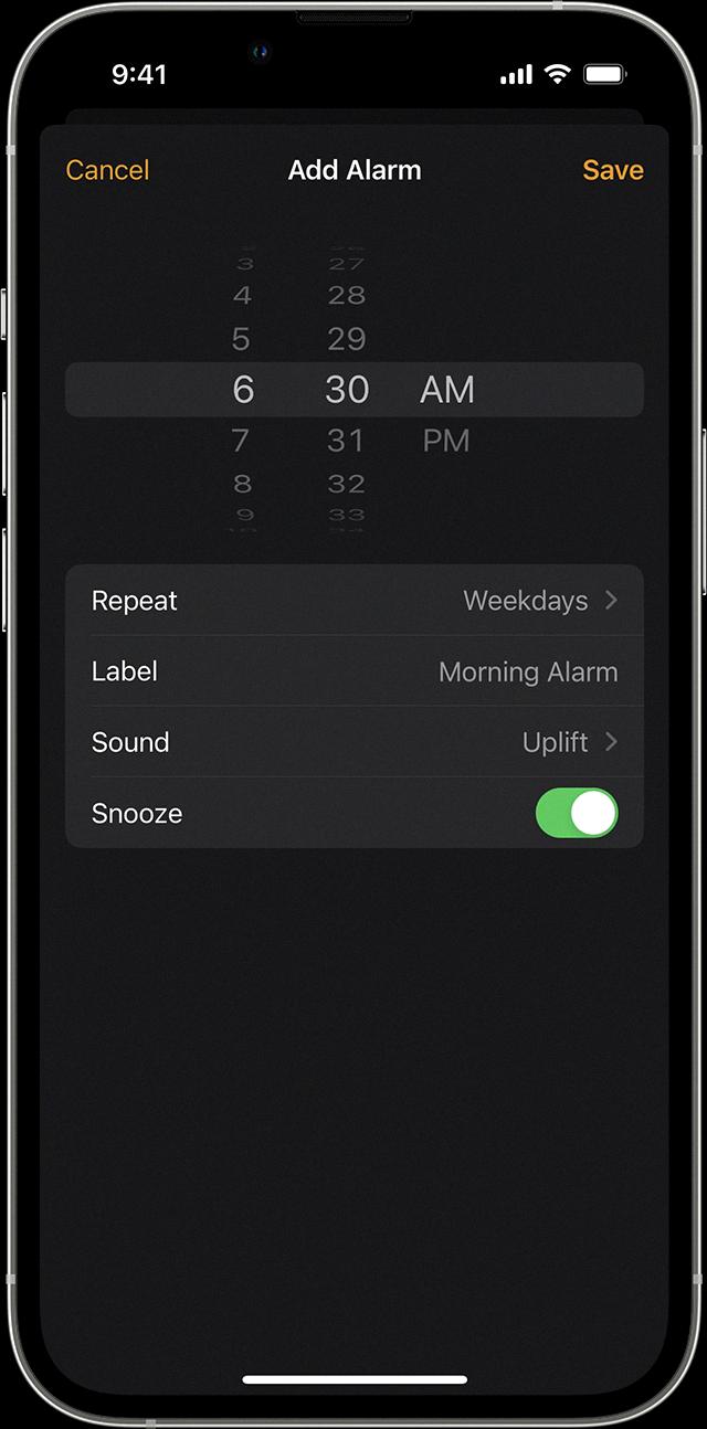 iphone alarm set