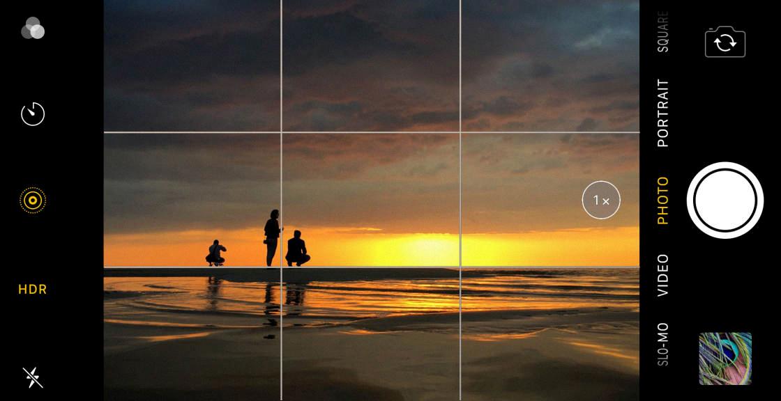 iphone camera grid