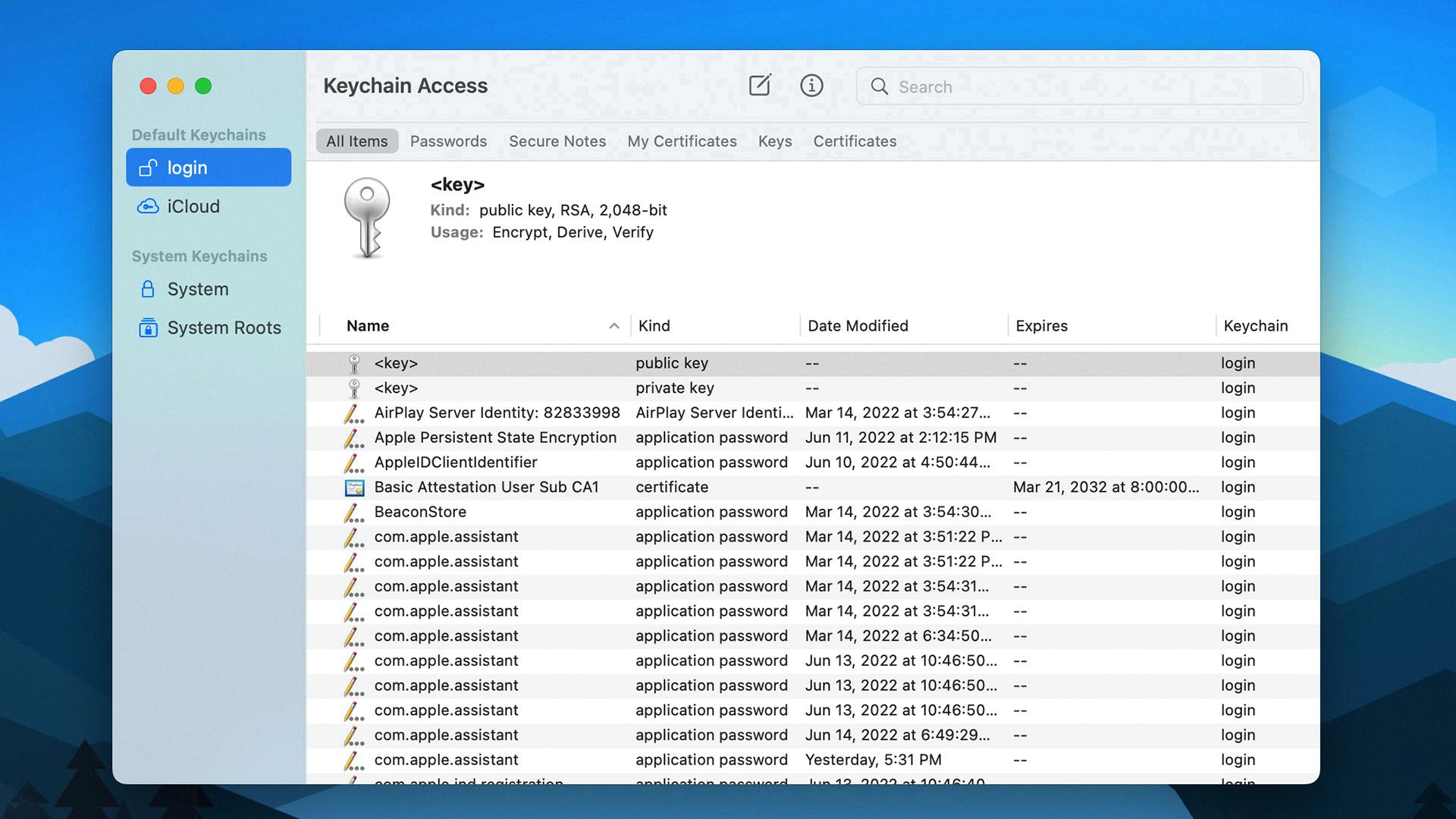 keychain access on macbook