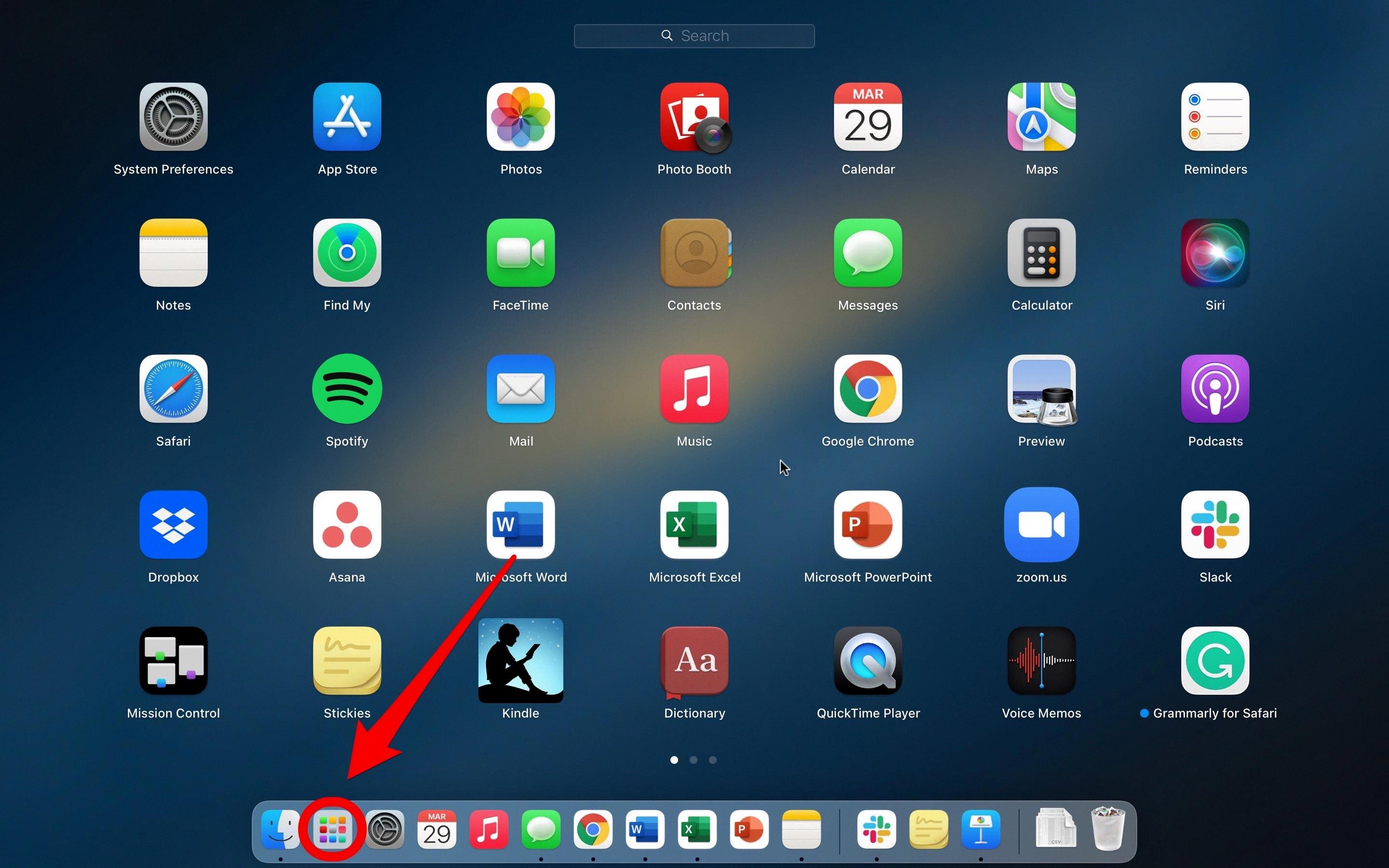 launchpad in mac