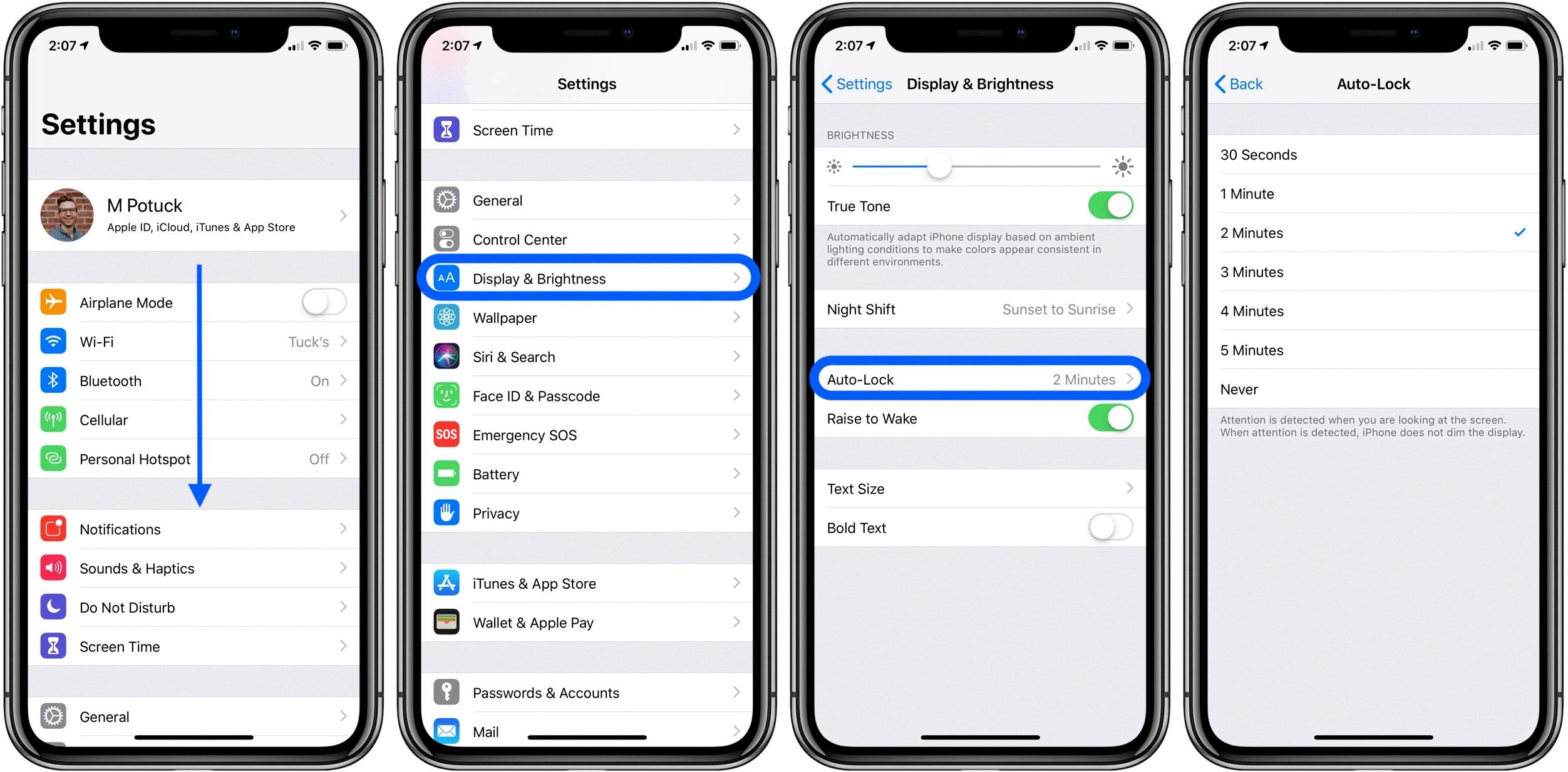 lock screen settings iphone